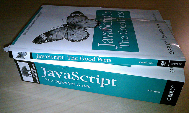 Photo of two javascript books