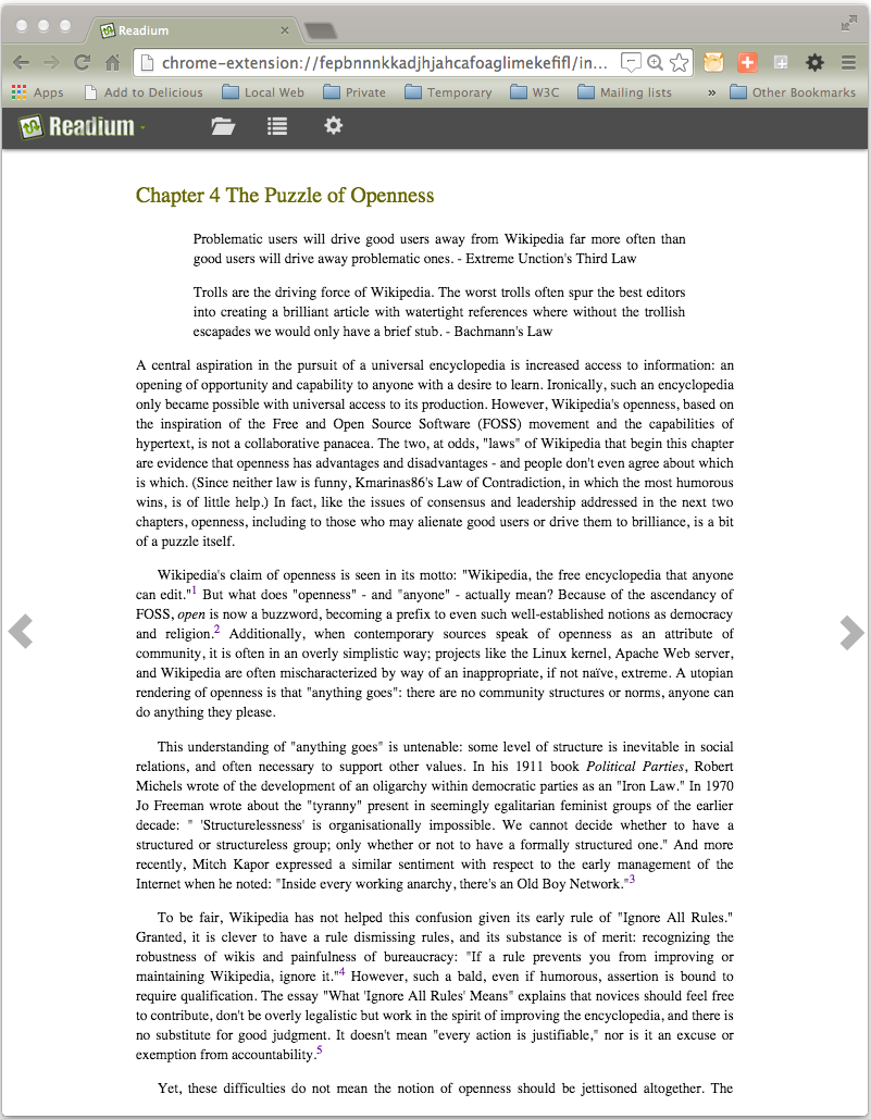 Joseph Reagle's book as an ebook in a browser