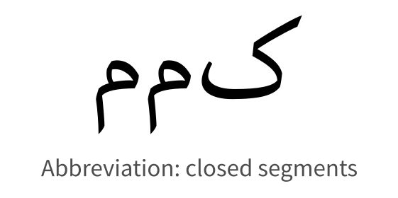 An abbreviation with closed segments.