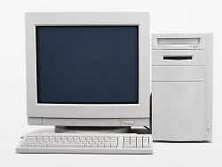 You get: a white computer with matching keyboard and monitor.