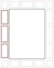 left-top, left-middle, and left-bottom page-margin boxes in the page box’s left margin