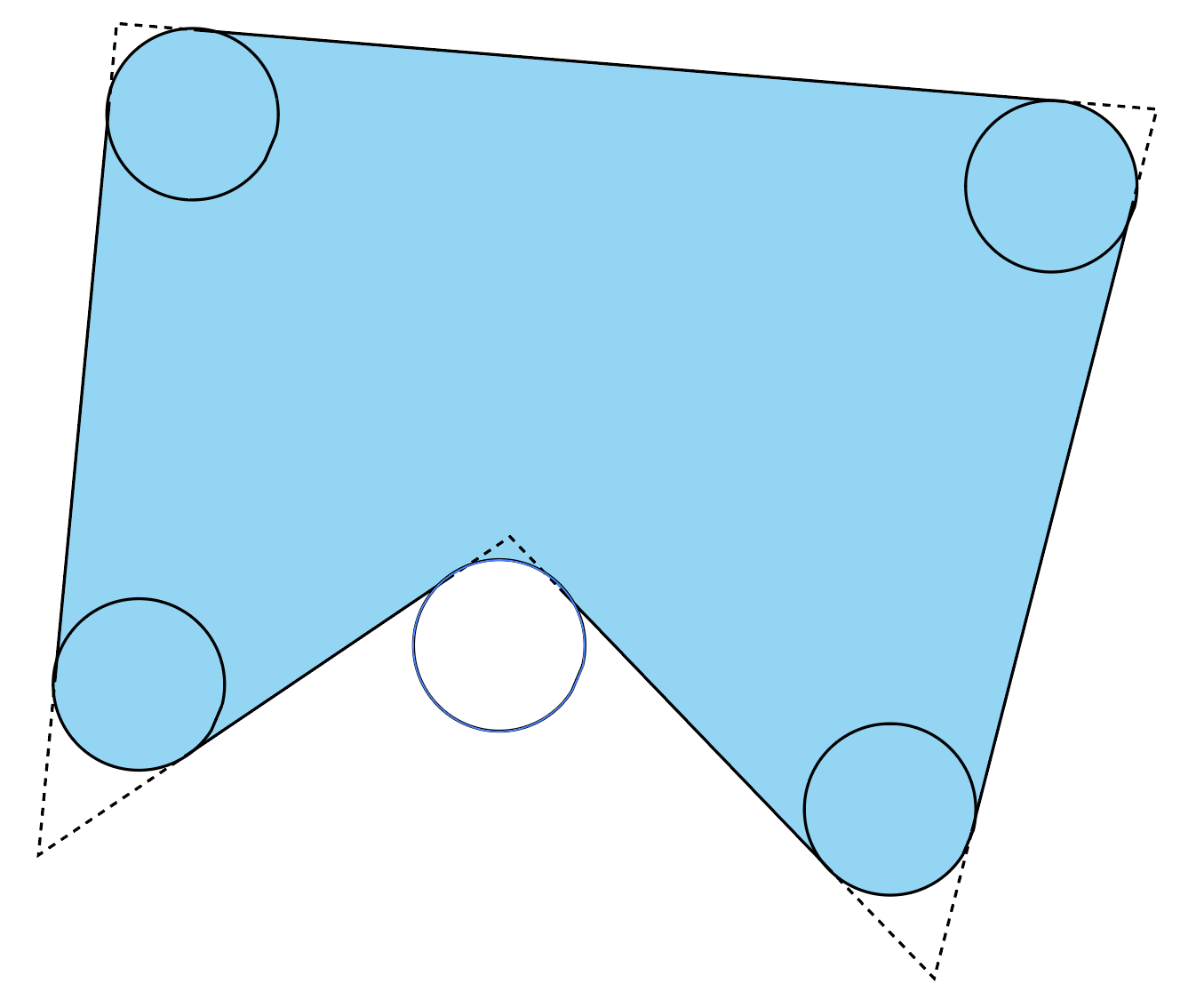 rounding concave and convex polygon vertices