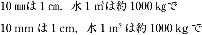 Example of a unit which encompasses a full-width unit character (upper part) and characters for Latin script text (lower part).