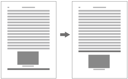 Example for horizontal layout of having just only one line after the illustration in the block direction (should change the left case to the right case)