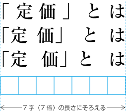 始め括弧類及び終わり括弧類を含んだ文字列の字取り例