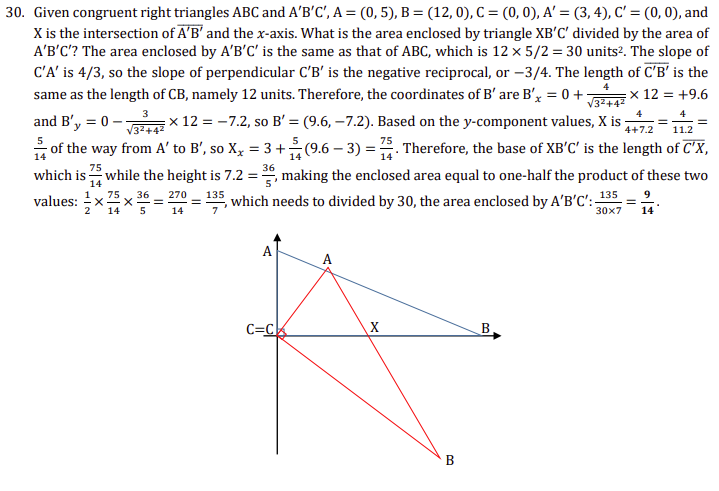 text of problem followed by a triangle and it rotated version of itself