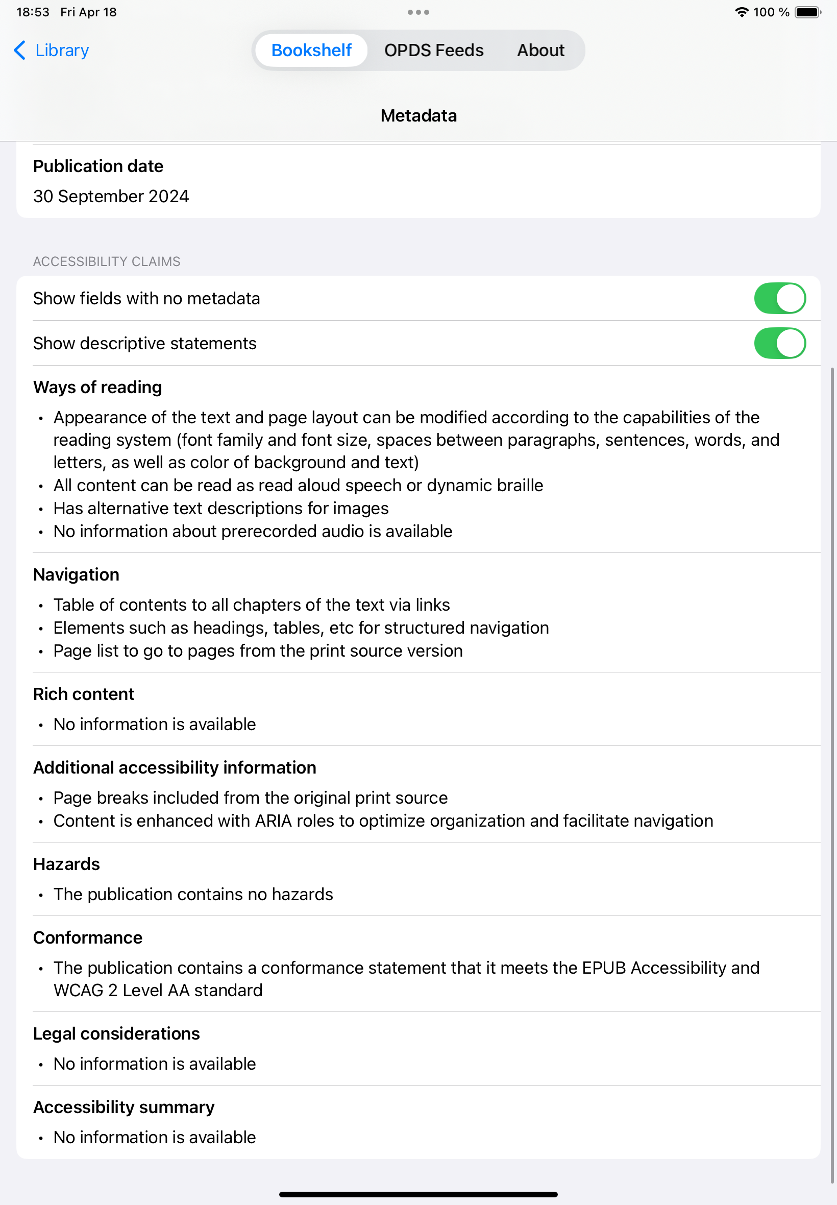 Readium Mobile test app screenshot