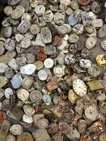 A pile of old clocks.