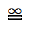 EQUALS SIGN WITH INFINITY ABOVE